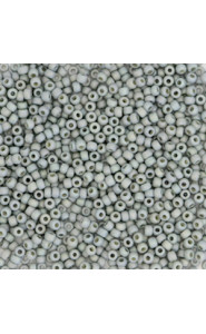 Miyuki rocailles Perlen 15/0 - Opaque glazed frosted rainbow cadet grey 15-4705